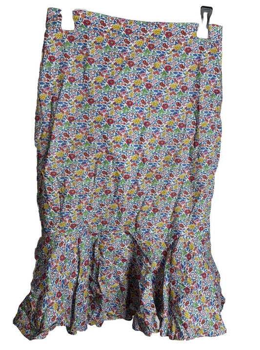 J.Crew Women's Tie Back Tulip SkirtFloral Cotton Size 4
