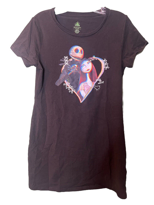 Disney Nightmare Before Christmas Jack Skellington & Sally T-Shirt Size Medium