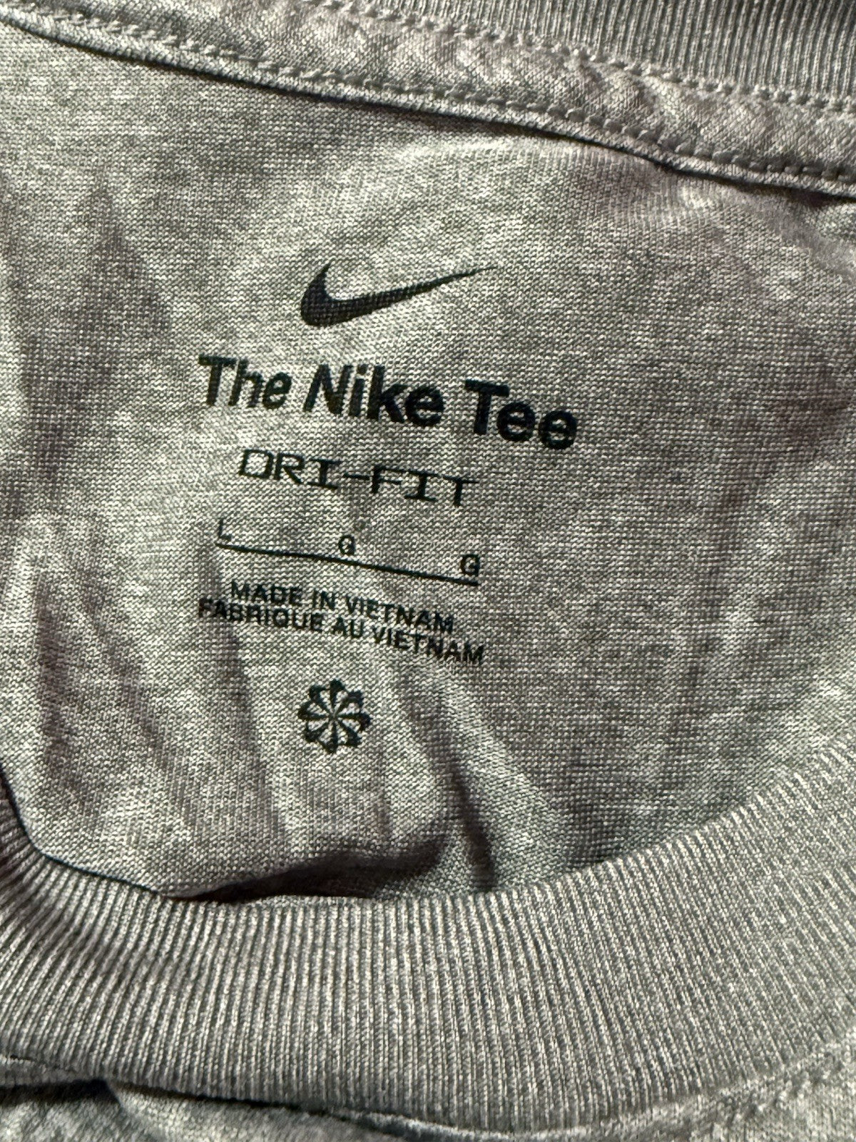 Nike Shirt Men Large Gray Standard Pro Short Sleeve Dri Fit Lightweight Active