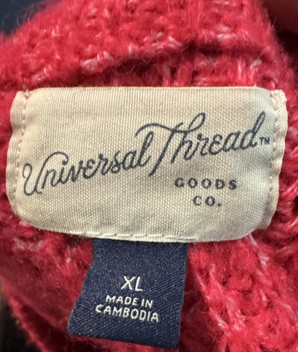 Universal Thread Womens Speckled Knit Cardigan Size XL Cotton & Acrylic.
