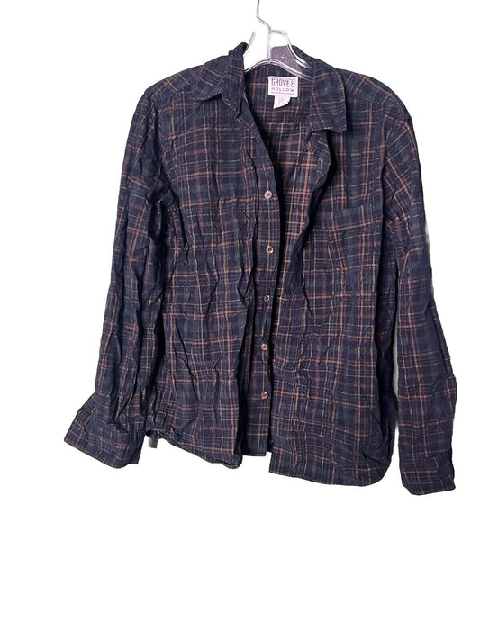 Grove Hollow Shirt Mens Medium Button Up  Casual Adult