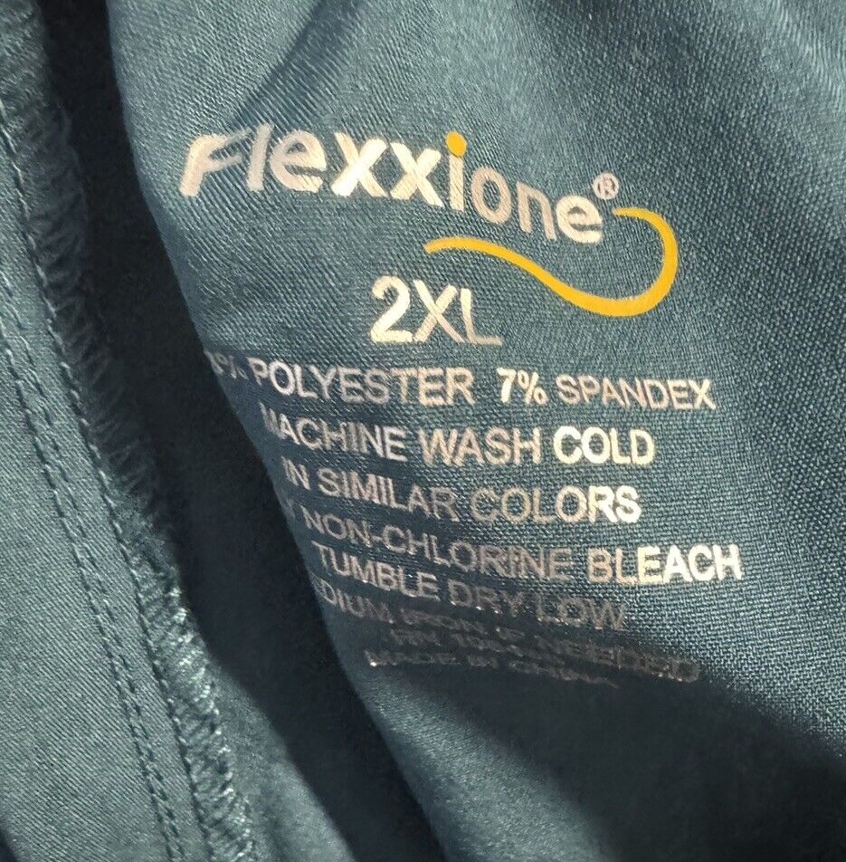 Flexxione Blue Nurse Uniform Medical Scrub Pant Size 2XL
