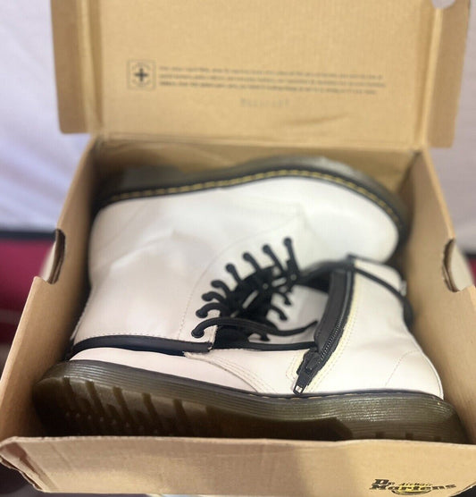 Doc Martins, US Size 4M, White, Good Condition Minor Scruffs On Front, Rare Find