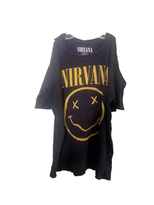 Nirvana T-Shirt Size Medium, Shoulders Are Cut Out Of Shirt