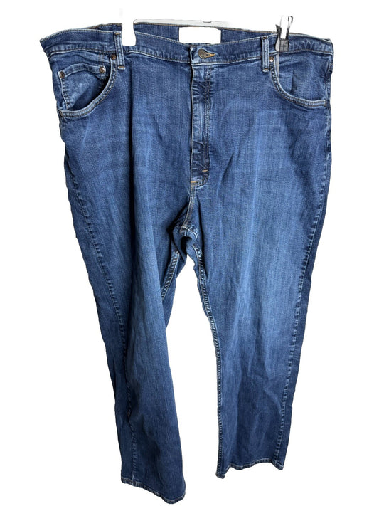 Wrangler Mens 42x30 Jeans Relaxed Bootcut Blue Jeans