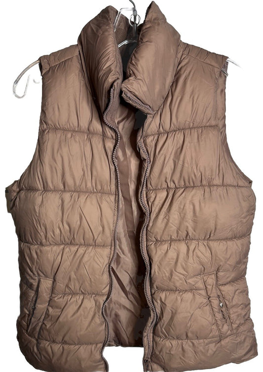 Old Navy Puffer Vest Small Women's Full Zip Sleeveless Pockets