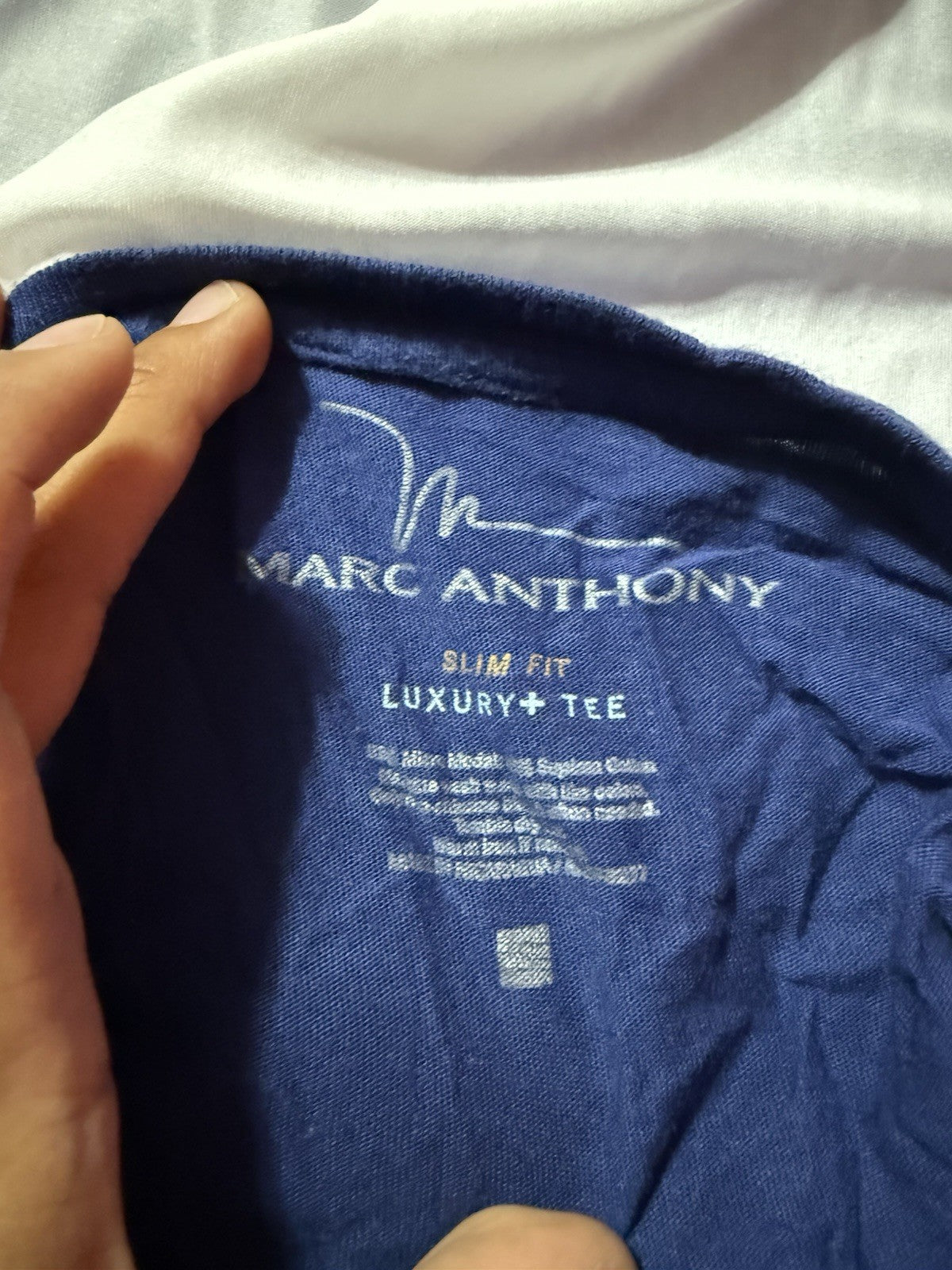 Marc Anthony Blue V-Neck T-Shirt Slim Fit S Short Sleeve Men’s Casual Tee