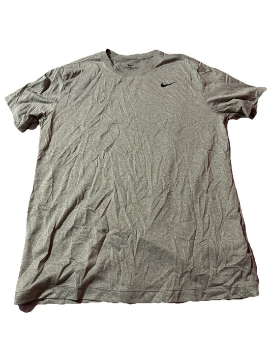 Nike Shirt Men Large Gray Standard Pro Short Sleeve Dri Fit Lightweight Active