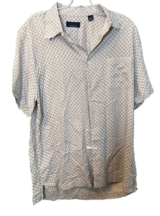 Toscano Shirt Adult Large Button Down Short Sleeve