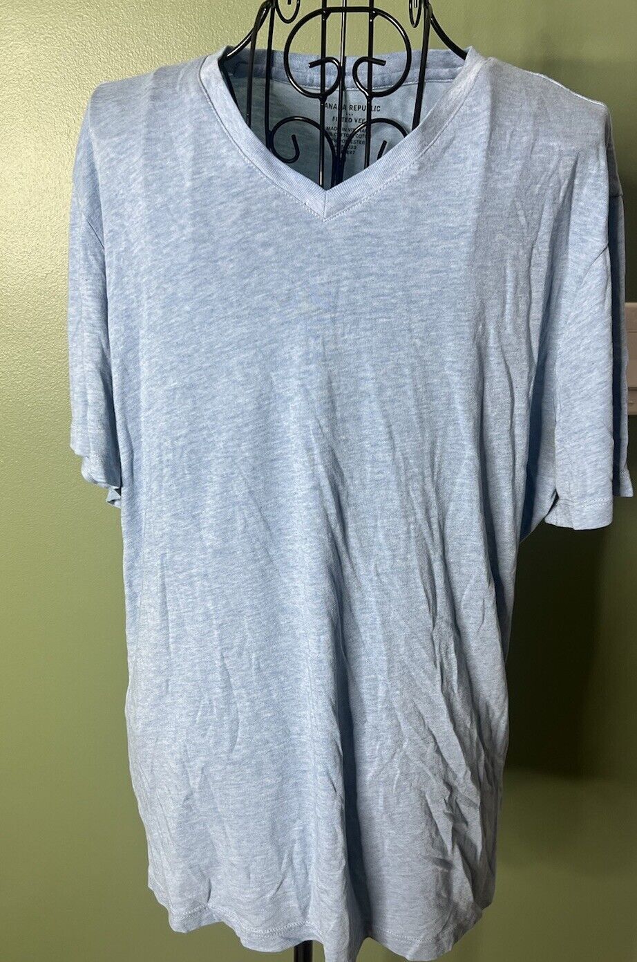 Banana Republic Shirt Men Medium Short Sleeve, Some Stains Under Arms