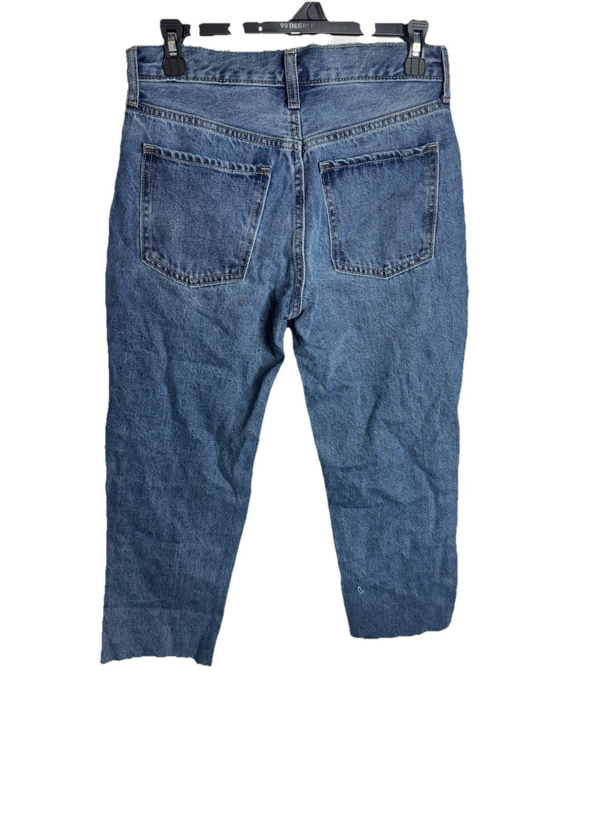 Old Navy Women's Blue High Rise Slouchy Straight Button Fly Jeans Size 2 PETITE