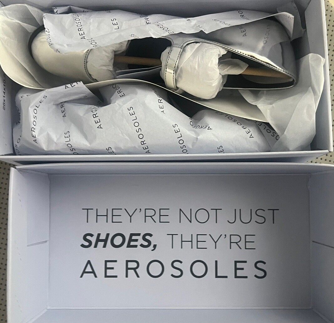 Aerosoles Perry Silver Mirror Metallic PU-888  Size 6.5M NEW MAKE OFFER!!