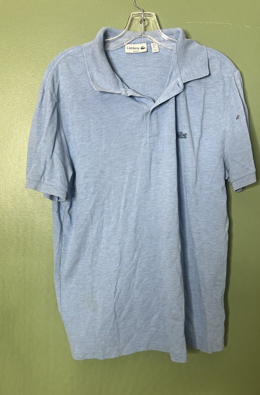 Lacoste Casual Pique Polo Shirt Mens Size XL Blue Crocodile Logo