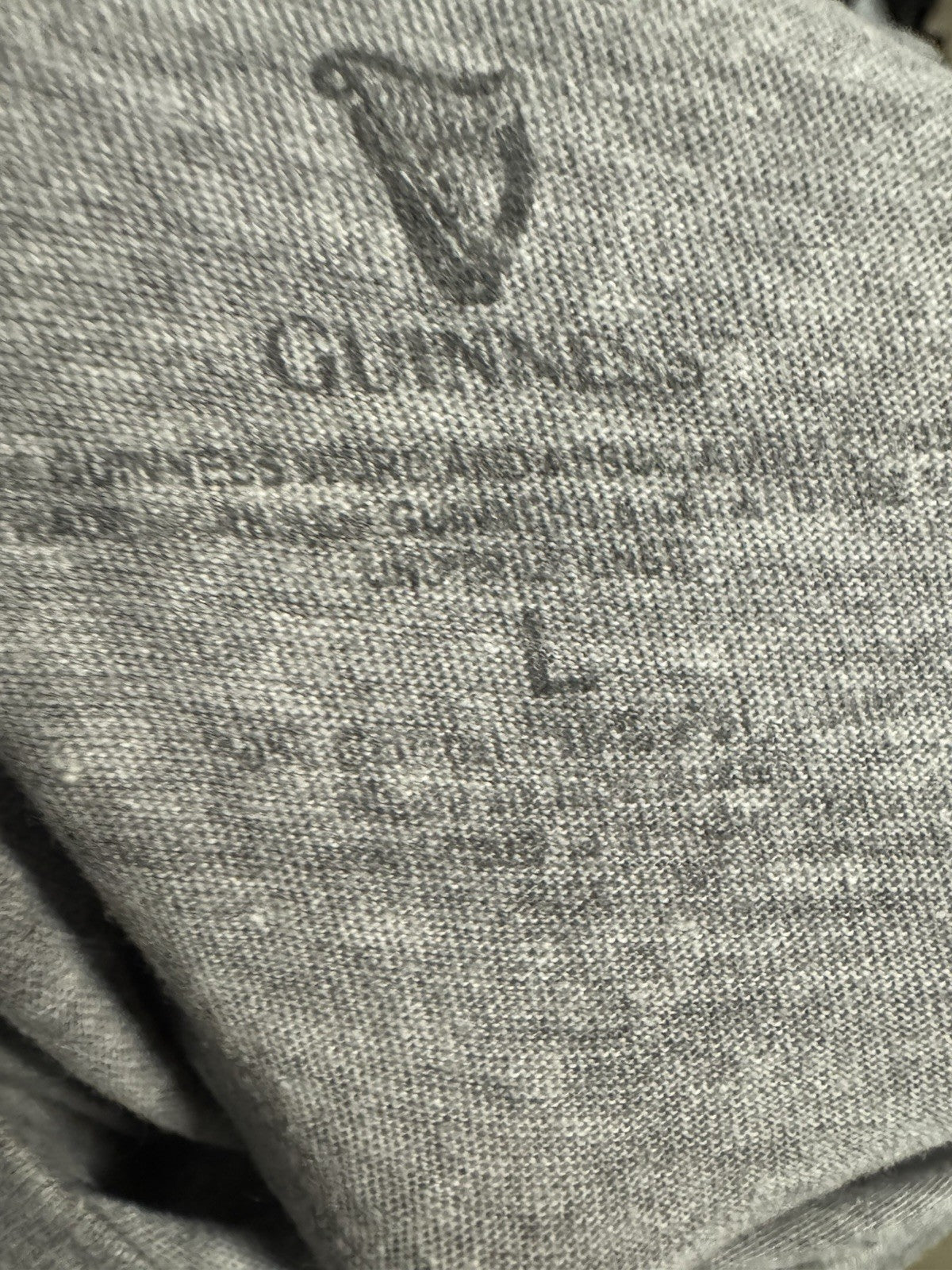 Guinness Logo T-Shirt  Graphic GRAY MENS Size Large