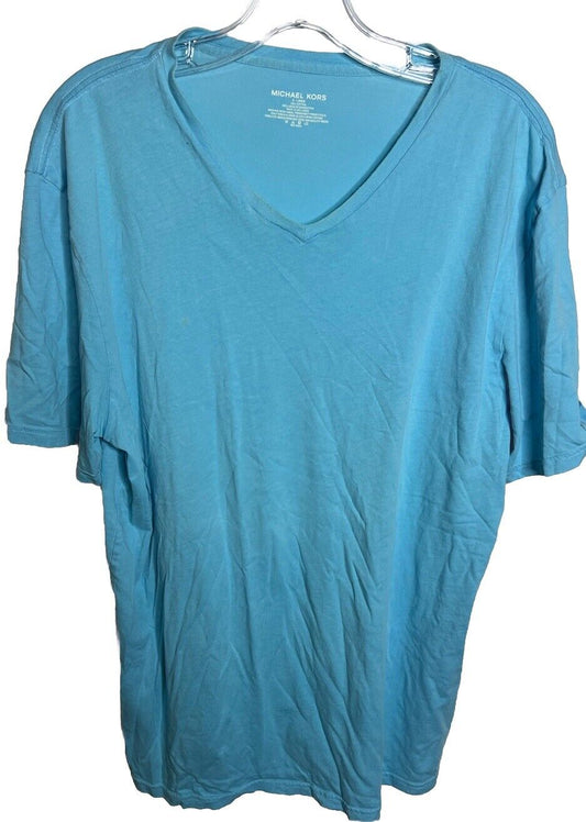 Michael Kors T-Shirt Men's XL Short Sleeve V-Neck Graphic