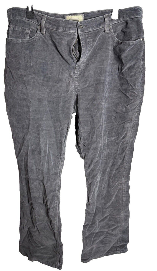 Sonoma Life Style Velour Original Boot Pants Jeans Womens Size 16Avg/Reg Gray