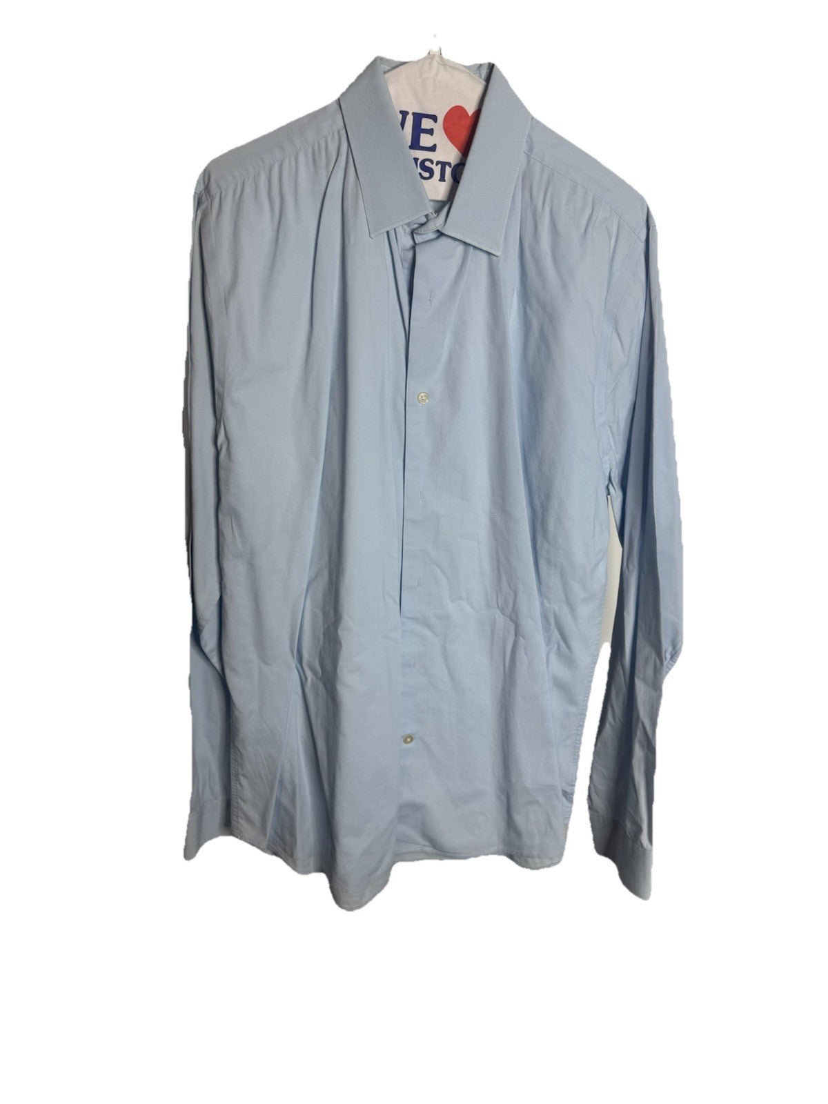 Express 1MX Men's Dress Shirt Large Slim Fit Button-Up Long Sleeve 16-16.5