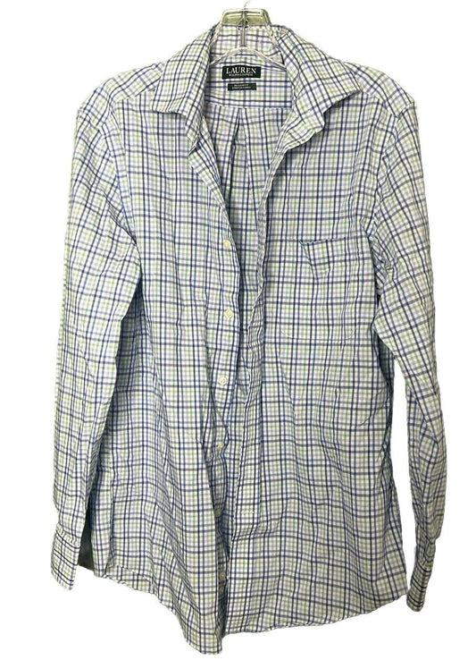 Polo Ralph Lauren 15 Collar 32/33 Button-Down Dress Shirt Men's Med Blue Striped