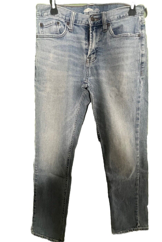 Mens Old Navy Jeans Size 28 x 30 Regular Fit Blue Straight Leg Pants Denim