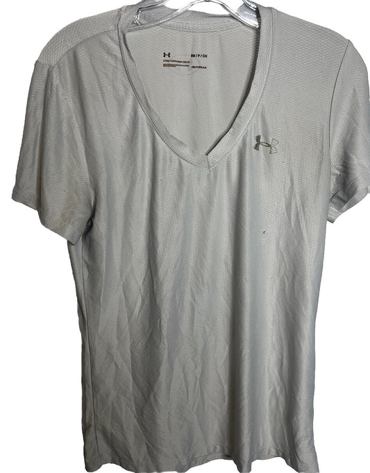 Under Armour T Shirt Womens Small Short Sleeve Loose Fit V Neck Lightweight