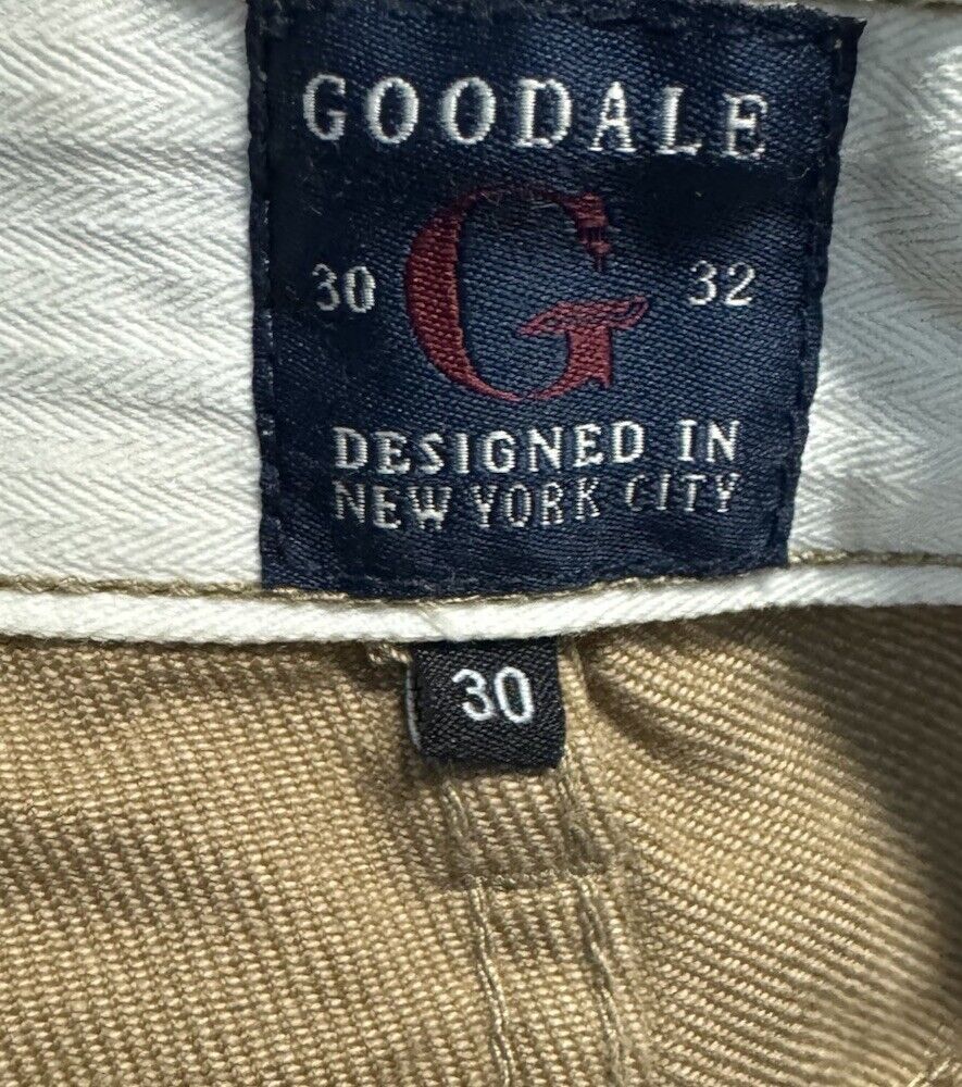 Goodale Jeans Mens Sz 30x32 Tan Slim Fit Chino Pants