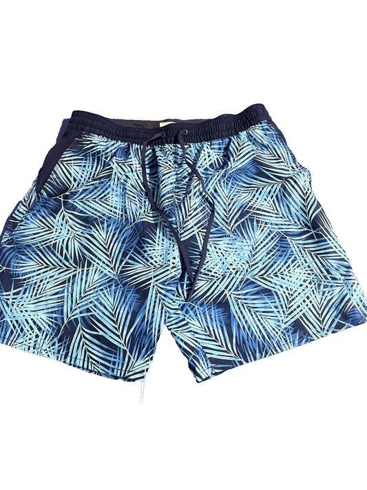 Vintage Speedo Swim Trunks Men’s Size XL Blue Palm Tree Leaves Dye RN 54934