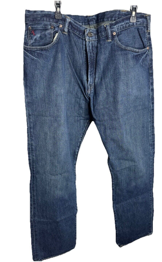 Polo Ralph Lauren Jeans Mens 40x32 Straight Fit Light Wash Denim