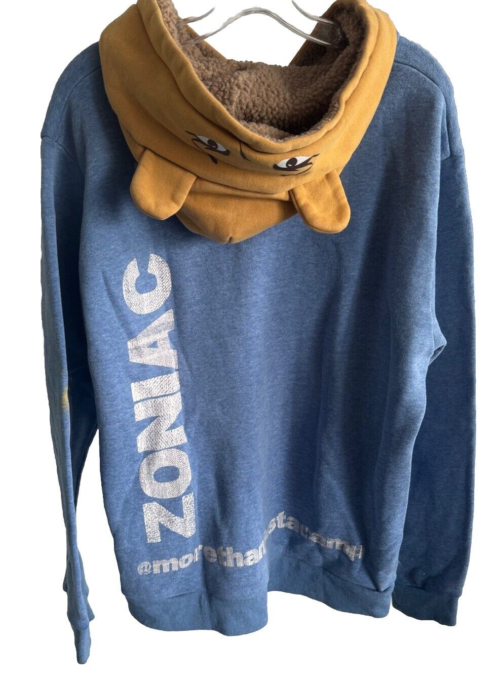 Hoodie Full Zip  Eared Hood Zoniac Sign “The Zone” Logo Cotton Blend Size XL