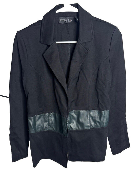 Attitudes by Renee Ponte Open-Front Girlfriend Blazer Women's Jacket Sz XS