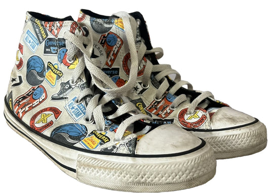 Converse Chuck Taylor All Star Shoes, Women’s Size 5, Sticker Design Rare Find