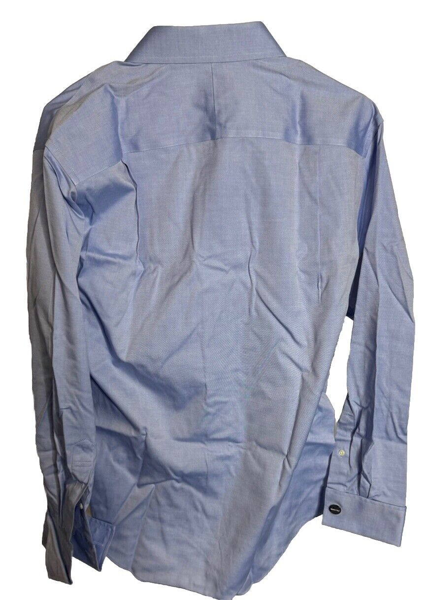Jos A Bank Traveler Button Up Shirt Mens 15.5 33 Long Sleeve Blue Solid Cotton
