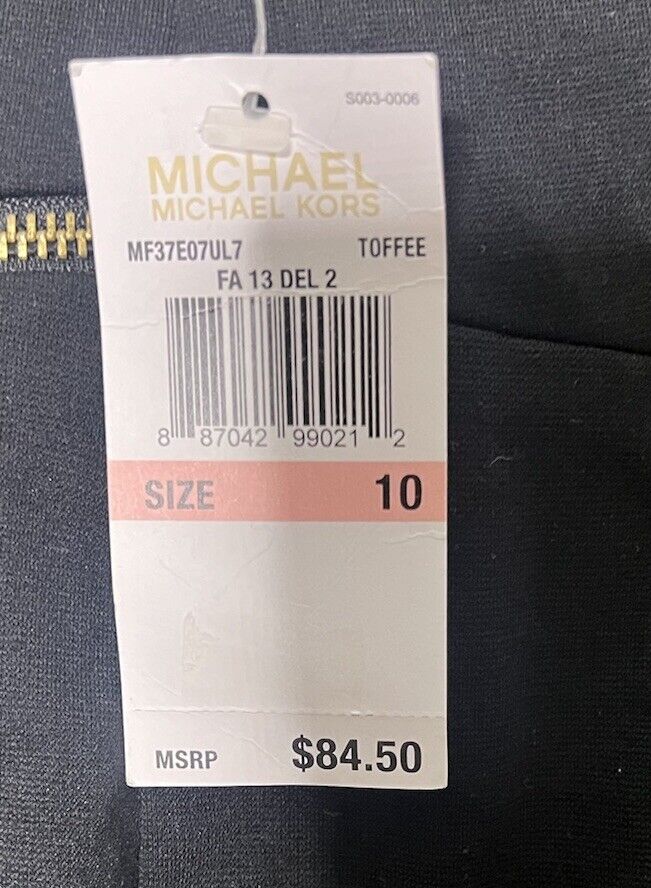 Michael Kors Straight & Pencil Skirt Women 10 Black Casual Flat Front Zip Pocket