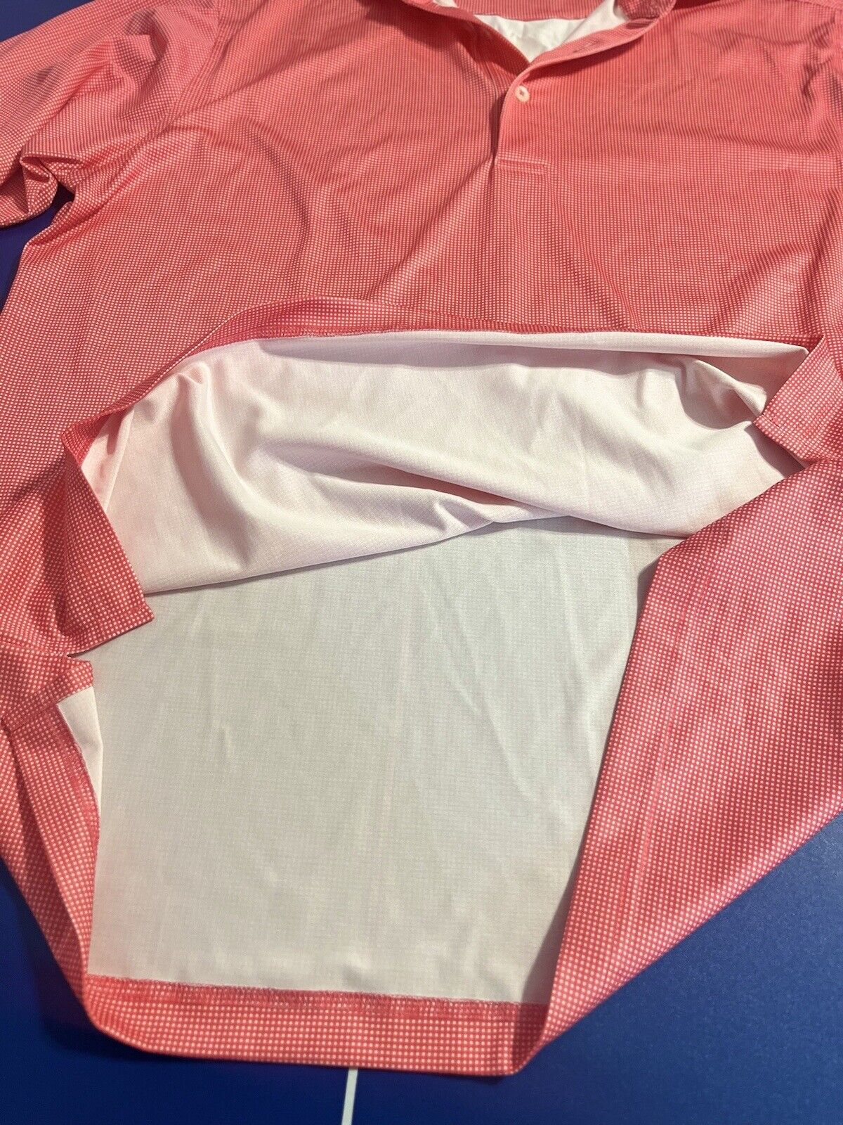 Donald Ross Sport Men's Medium Red With White SquareShort Sleeve Golf Polo Shirt
