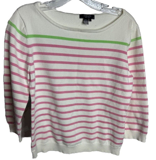 Chaps Sweater Womens Large Crew Neck Pullover Cotton