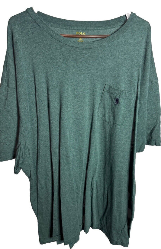 Polo Ralph Lauren T Shirt Mens 2XL Gray Crew Neck Stretch Cotton