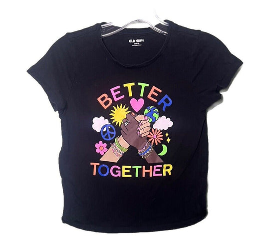 Old Navy Better Together Rainbow Top Girls Size Large 10-12 Without Sleeve Shirt