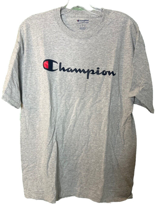 Champion T-Shirt Men's Jersey Tee Classic Fit Script Logo Large