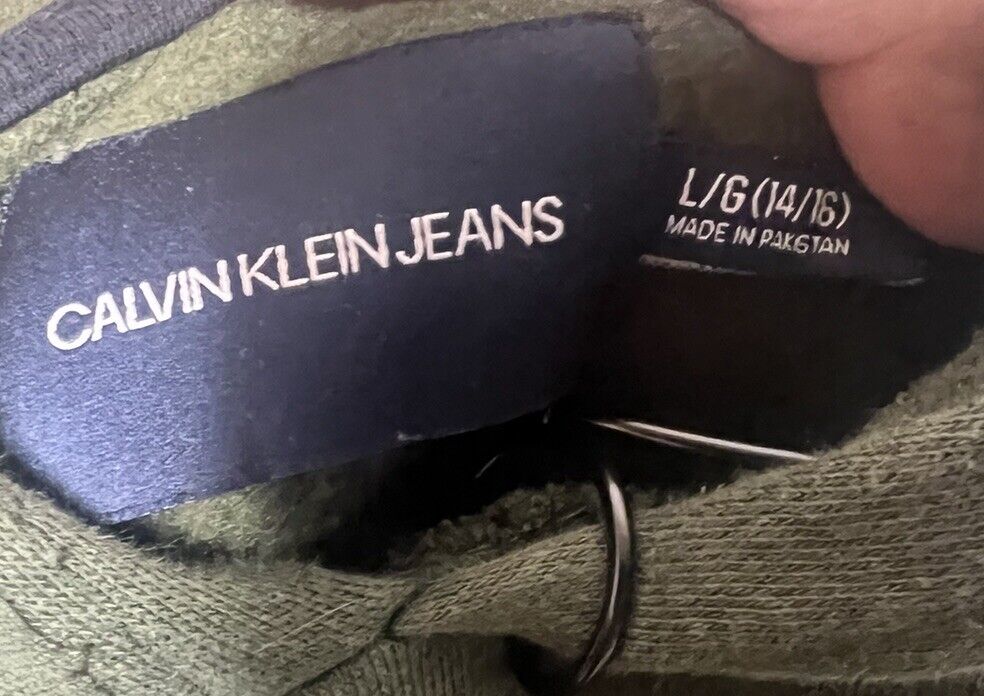 Calvin Klein Fleece Hoodie Youth Large 14/16