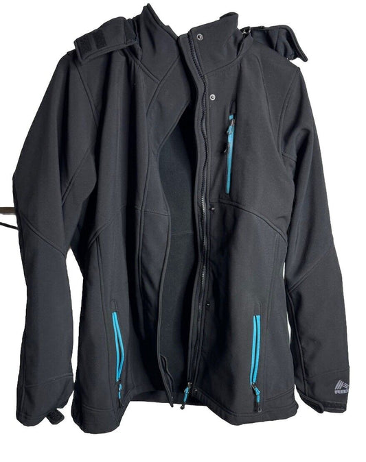 Reebok Jacket Coat Size Large Zipped Black