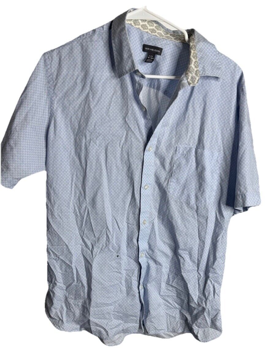 Van Heusen Shirt Mens Large 16-16.5 Dress Button Up Mens