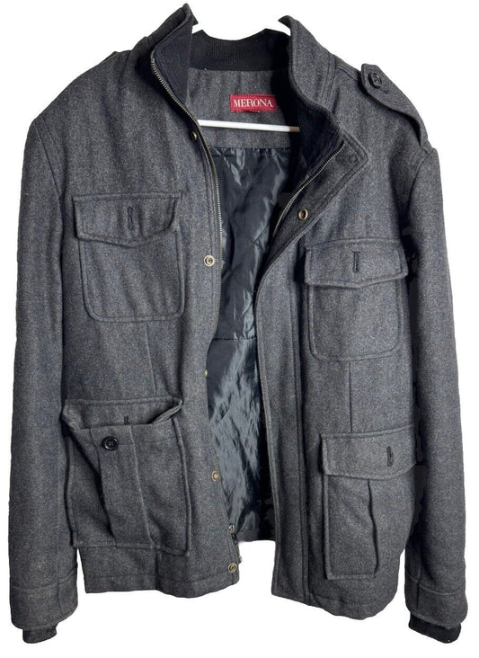 Merona Blend Jacket Men's Medium Lined Long Sleeve Winter Outdoor