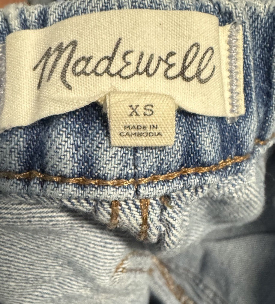 Madewell High Waist Crop Track Trousers Size XS Viscose Pockets