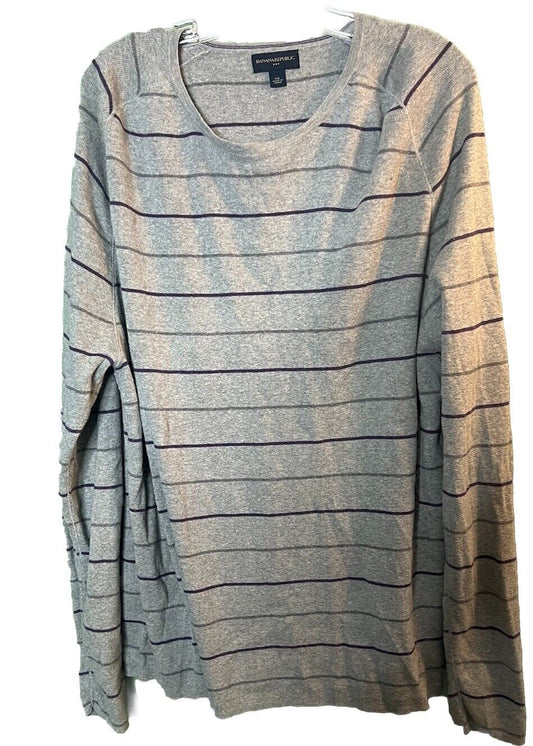 Banana Republic Long Sleeve Pullover Shirt Men's 2XL Stretch