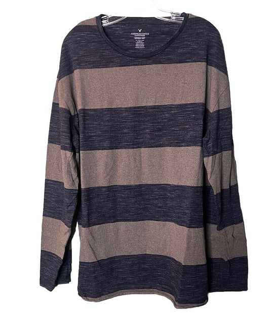 American Eagle Mens Gray Long Sleeve T-Shirt Size XLT Extra Large Tall