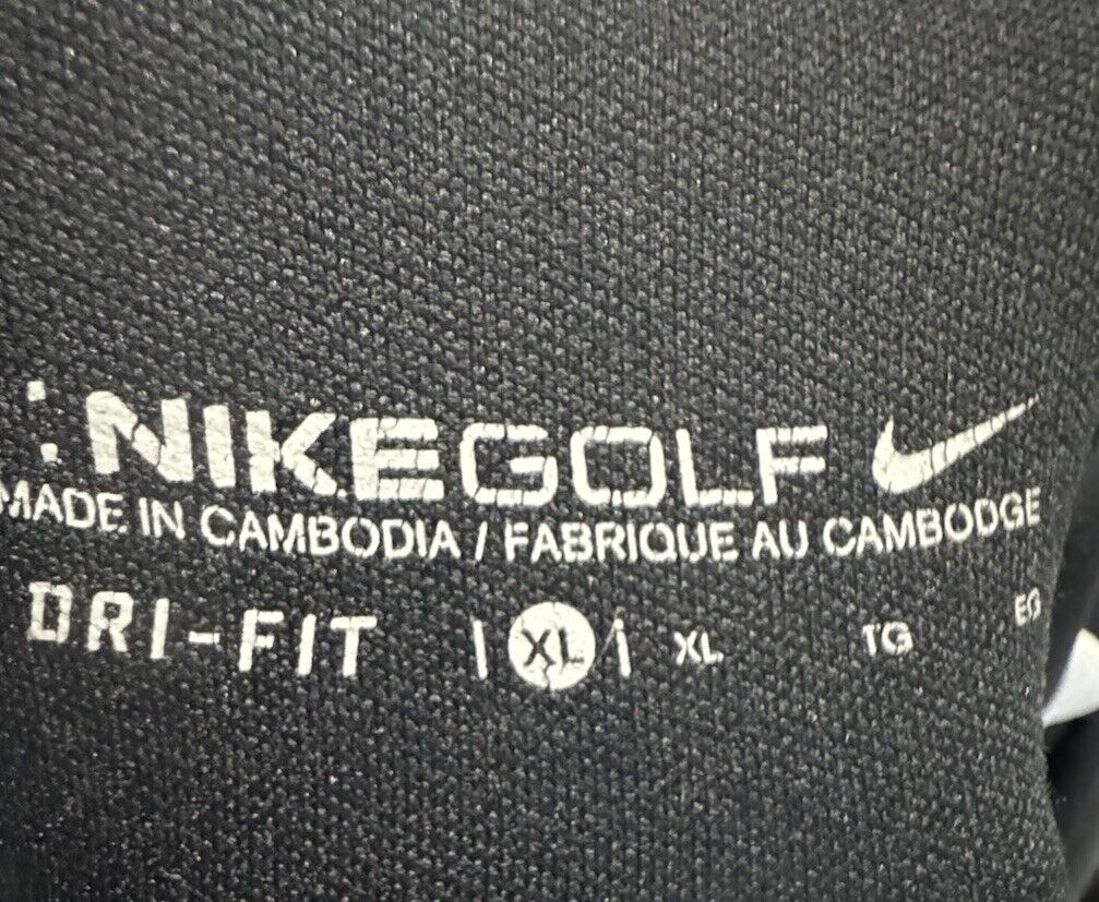 Nike Golf Dri Fit Mens XL 1/4 Zip Pullover Modern Fit Athletic
