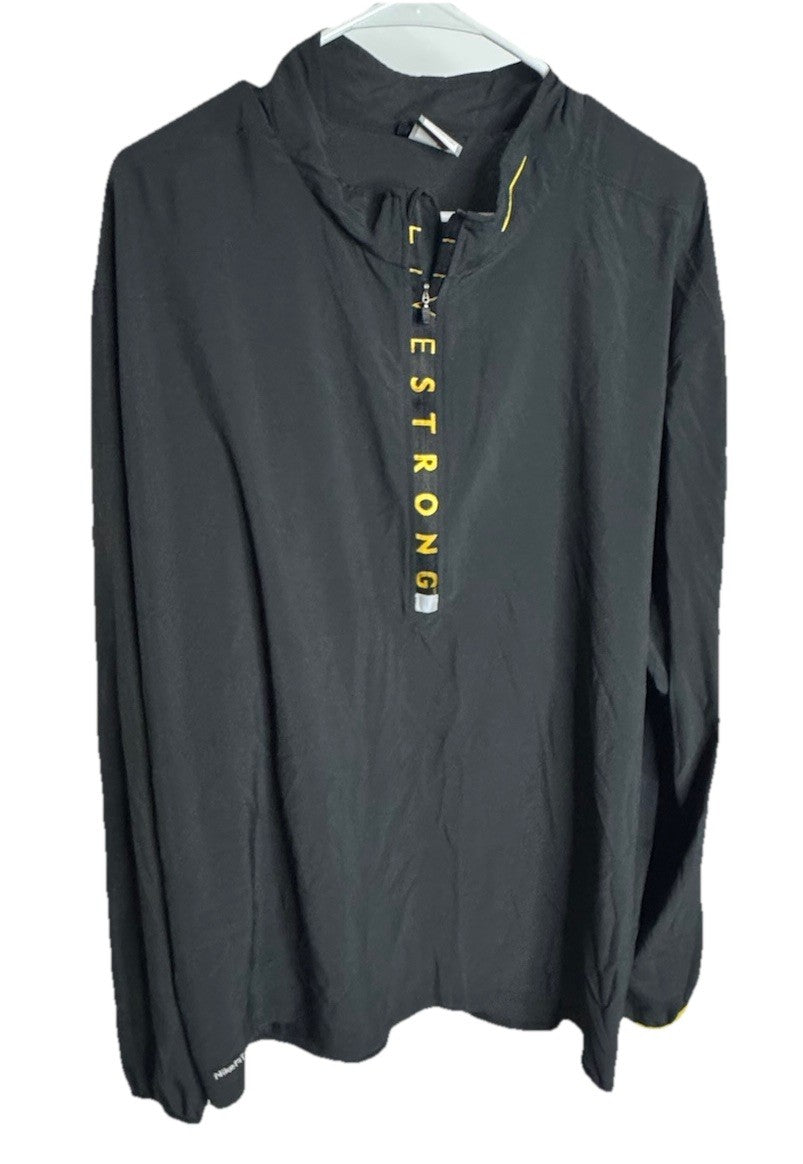 Nike Livestrong Jacket Black 1/2 Zip Performance Pullover Windbreaker Mens XXL