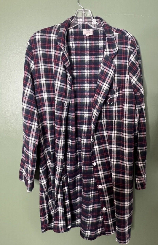 US Women's Flannel Cotton Long Sleeve Nightgown Nightwear Sleepwear/Sleep Dress