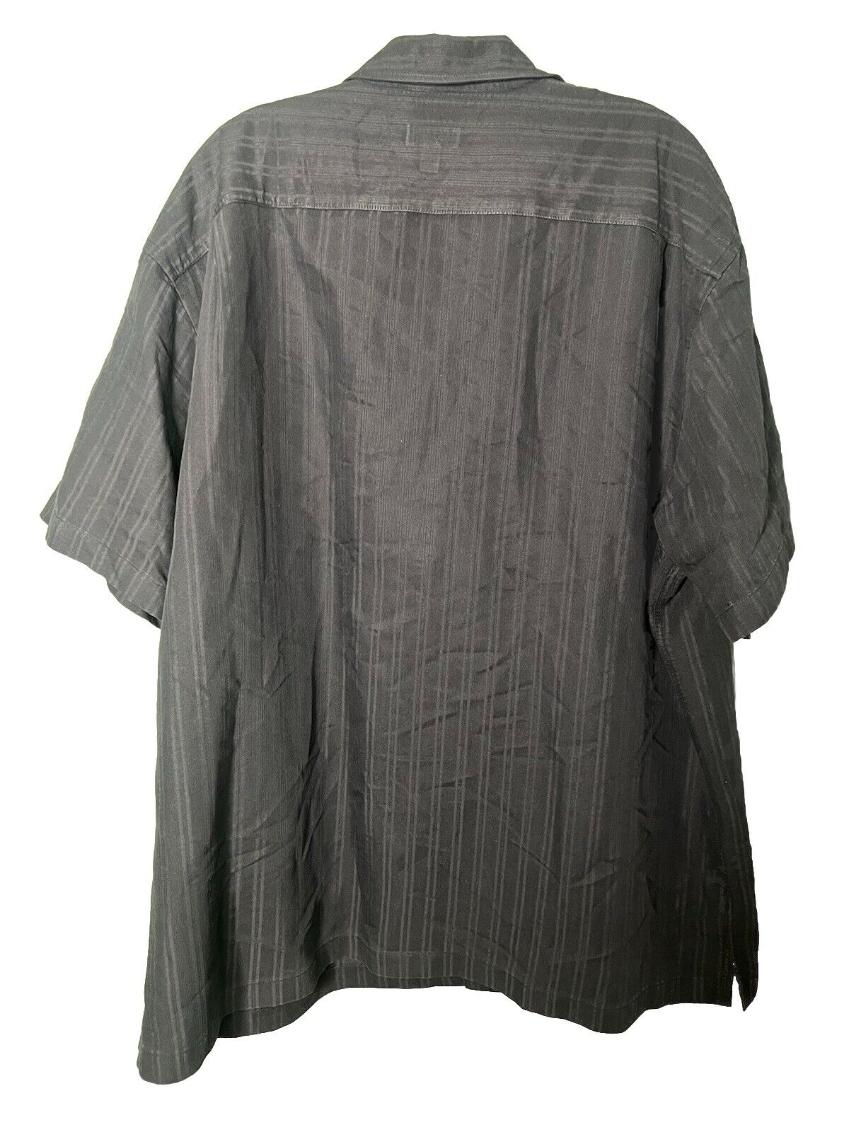 Van Heusen Dress Shirt Men Size 18-18.5ii Short Sleeve Gingham Cotton Blend