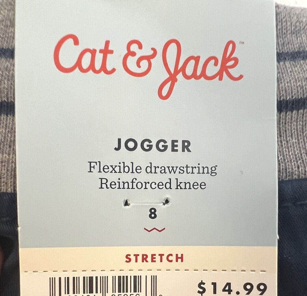 NEW Girls Cat & Jack French Terry Cuffed Jogger Pants MEDIUM (7/8) NWT Joggers