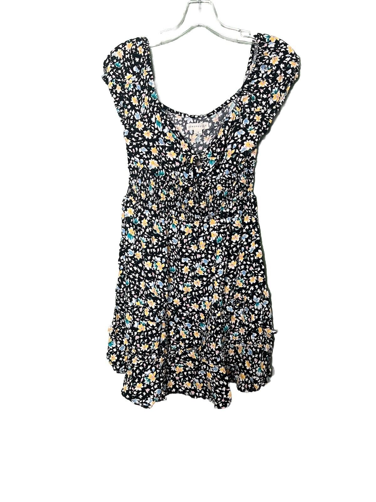 Aeropostale Dress Womens Medium Sleevles Floral  Casual NWT